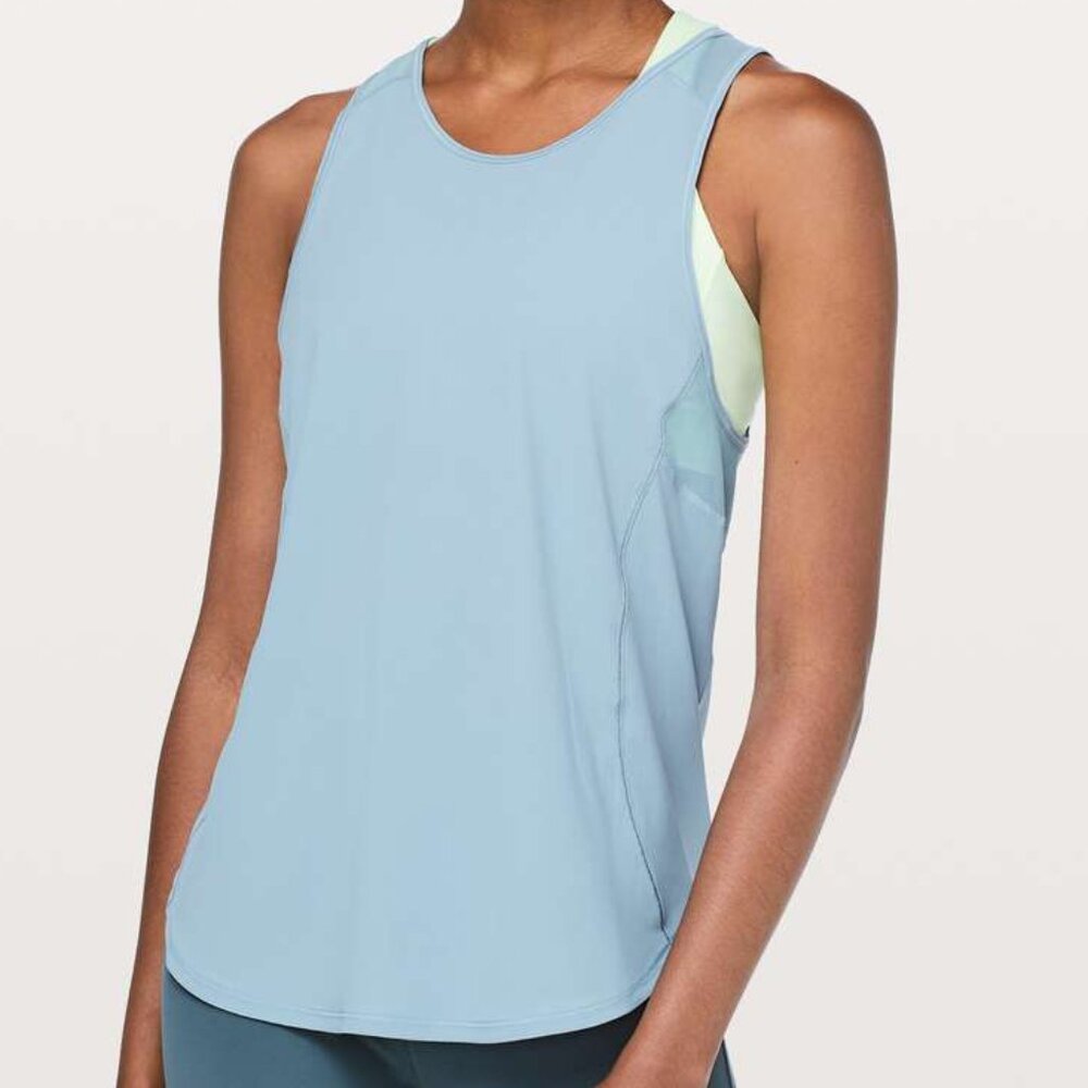 Lululemon Sculpt Tank II Cascade Blue size 10